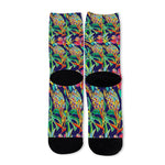 Colorful Aloha Pineapple Pattern Print Long Socks