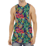 Colorful Aloha Pineapple Pattern Print Men's Muscle Tank Top