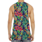 Colorful Aloha Pineapple Pattern Print Men's Muscle Tank Top