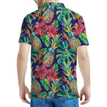 Colorful Aloha Pineapple Pattern Print Men's Polo Shirt