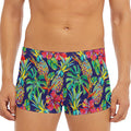Colorful Aloha Pineapple Pattern Print Men's Short Boxer Briefs