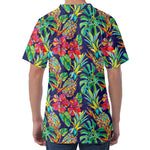 Colorful Aloha Pineapple Pattern Print Men's Velvet T-Shirt