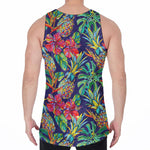 Colorful Aloha Pineapple Pattern Print Men's Velvet Tank Top