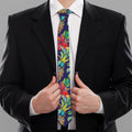 Colorful Aloha Pineapple Pattern Print Necktie
