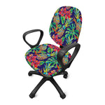 Colorful Aloha Pineapple Pattern Print Office Chair Cover