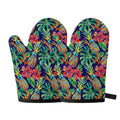 Colorful Aloha Pineapple Pattern Print Oven Mitts