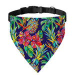Colorful Aloha Pineapple Pattern Print Over The Collar Dog Bandana