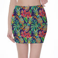 Colorful Aloha Pineapple Pattern Print Pencil Mini Skirt