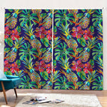 Colorful Aloha Pineapple Pattern Print Pencil Pleat Curtains