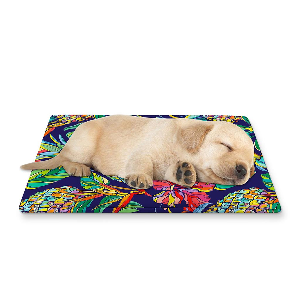 Colorful Aloha Pineapple Pattern Print Pet Cooling Mat Cover