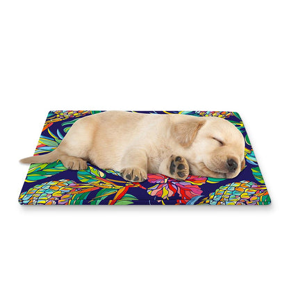 Colorful Aloha Pineapple Pattern Print Pet Cooling Mat Cover
