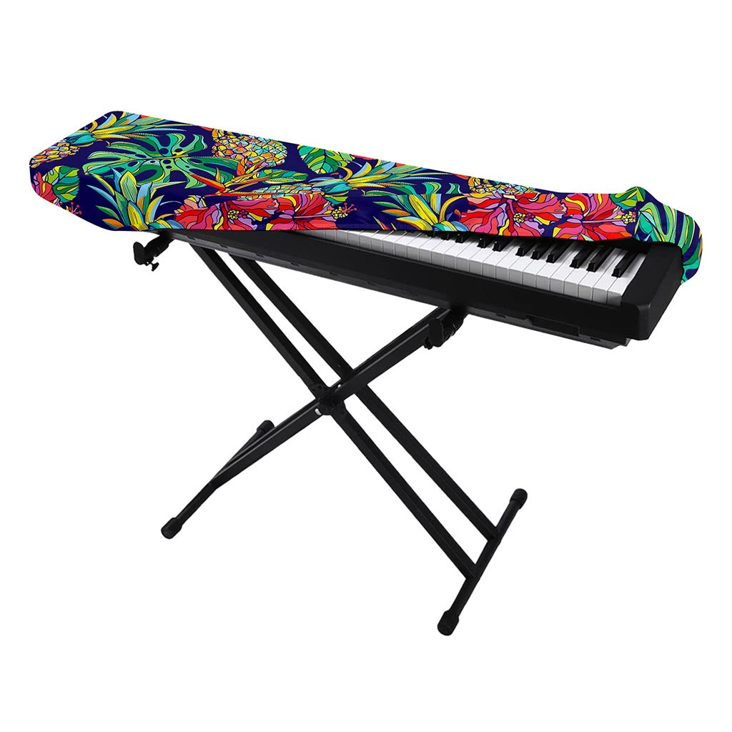 Colorful Aloha Pineapple Pattern Print Piano Keyboard Cover