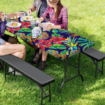 Colorful Aloha Pineapple Pattern Print Picnic Table Cover