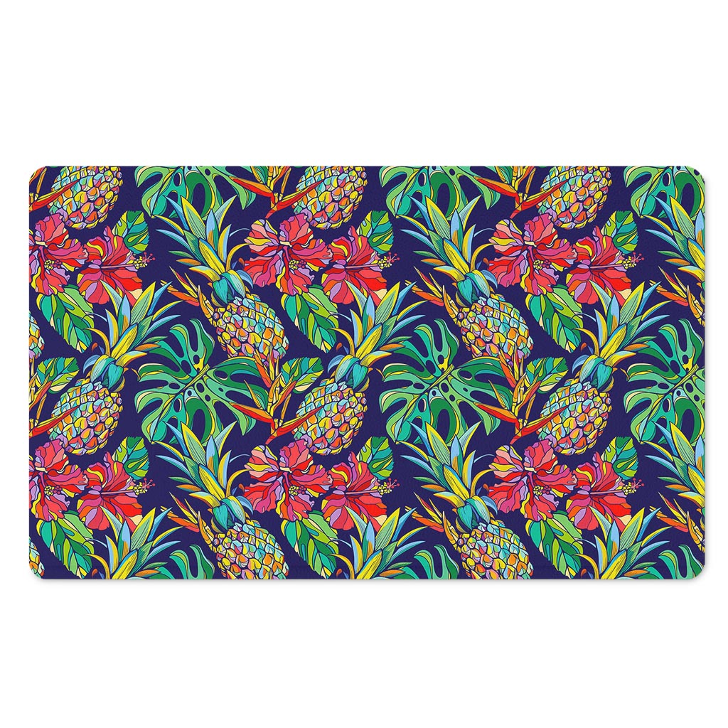 Colorful Aloha Pineapple Pattern Print Polyester Doormat