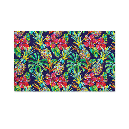 Colorful Aloha Pineapple Pattern Print Polyester Flag