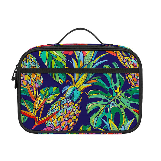 Colorful Aloha Pineapple Pattern Print Portable Lunch Bag