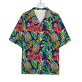 Colorful Aloha Pineapple Pattern Print Rayon Hawaiian Shirt