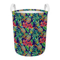 Colorful Aloha Pineapple Pattern Print Round Laundry Basket