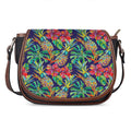 Colorful Aloha Pineapple Pattern Print Saddle Bag