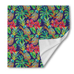 Colorful Aloha Pineapple Pattern Print Silk Bandana