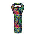 Colorful Aloha Pineapple Pattern Print Single Neoprene Wine Tote