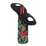 Colorful Aloha Pineapple Pattern Print Single Neoprene Wine Tote