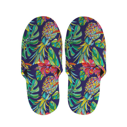 Colorful Aloha Pineapple Pattern Print Slippers