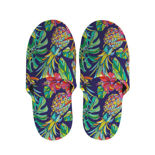 Colorful Aloha Pineapple Pattern Print Slippers