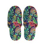 Colorful Aloha Pineapple Pattern Print Slippers