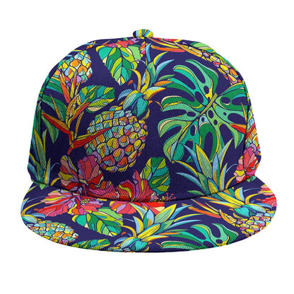 Colorful Aloha Pineapple Pattern Print Snapback Cap
