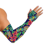 Colorful Aloha Pineapple Pattern Print Sun Protection Arm Sleeves