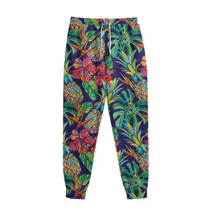 Colorful Aloha Pineapple Pattern Print Sweatpants