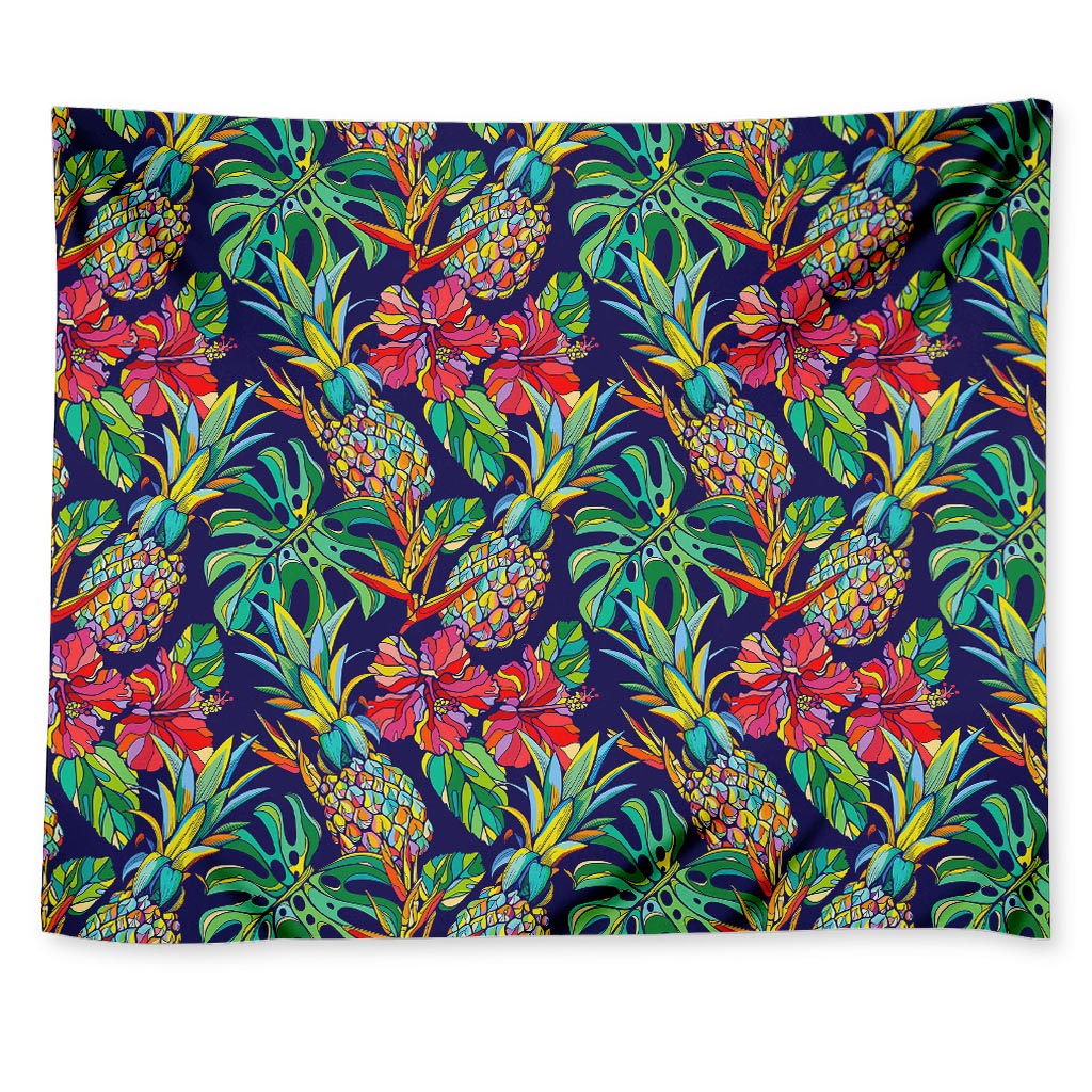 Colorful Aloha Pineapple Pattern Print Tapestry