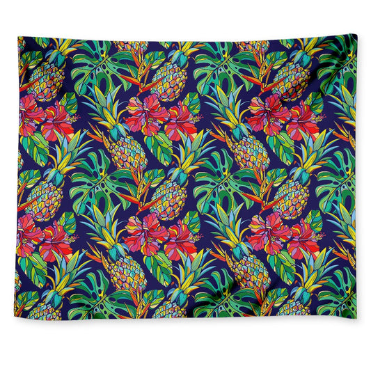 Colorful Aloha Pineapple Pattern Print Tapestry