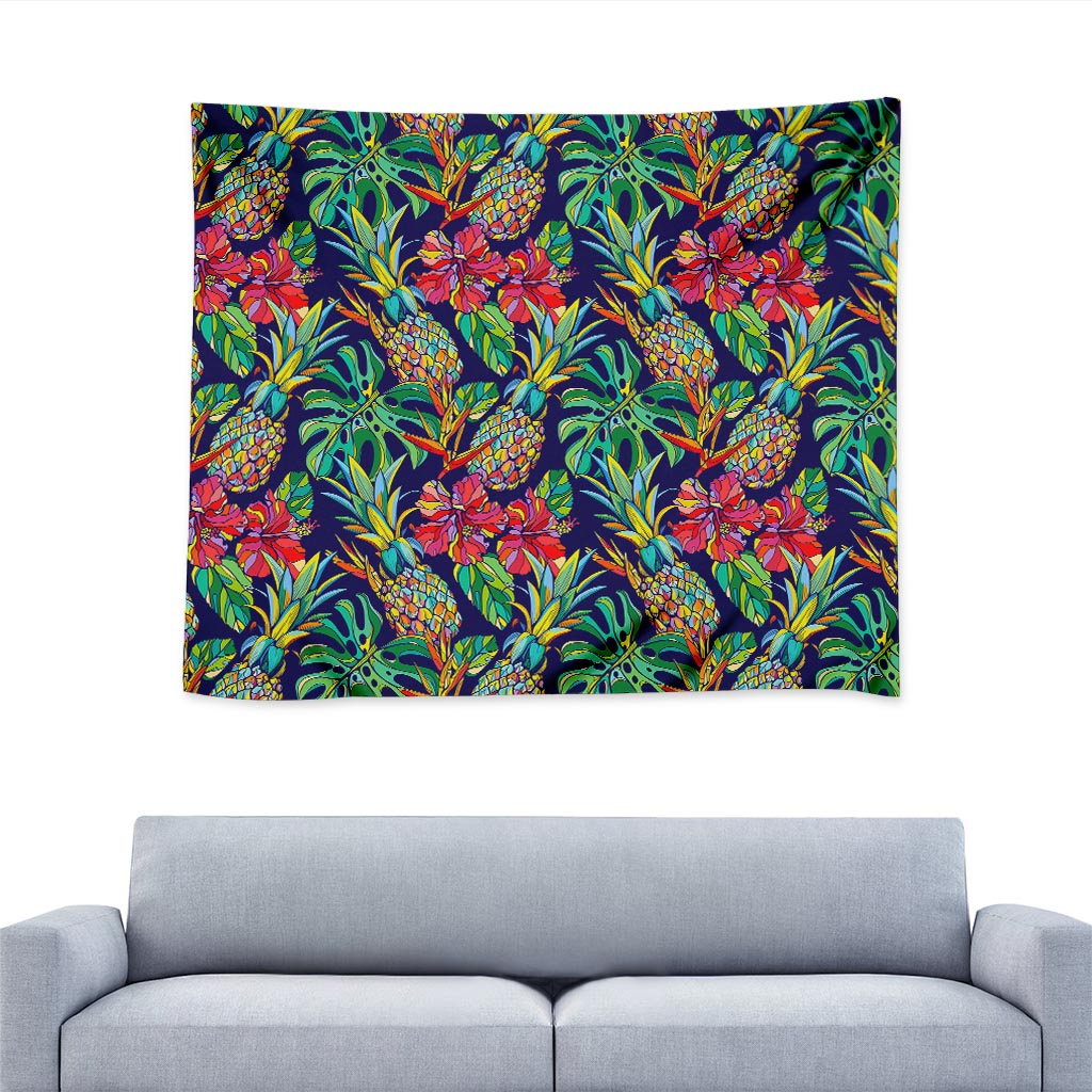 Colorful Aloha Pineapple Pattern Print Tapestry