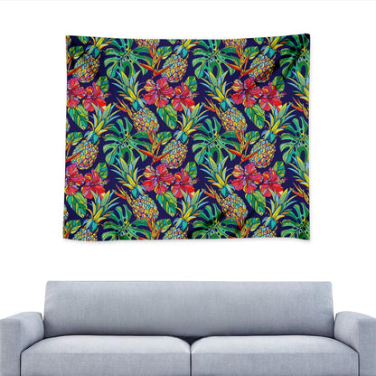 Colorful Aloha Pineapple Pattern Print Tapestry