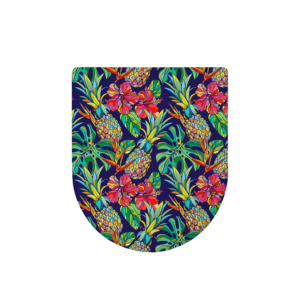 Colorful Aloha Pineapple Pattern Print Toilet Lid Cover