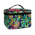 Colorful Aloha Pineapple Pattern Print Travel Makeup Bag