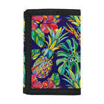 Colorful Aloha Pineapple Pattern Print Trifold Wallet