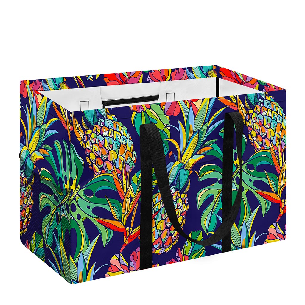 Colorful Aloha Pineapple Pattern Print Utility Tote Bag