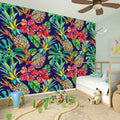 Colorful Aloha Pineapple Pattern Print Wall Sticker