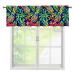 Colorful Aloha Pineapple Pattern Print Window Valance