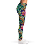 Colorful Aloha Pineapple Pattern Print Women's Leggings
