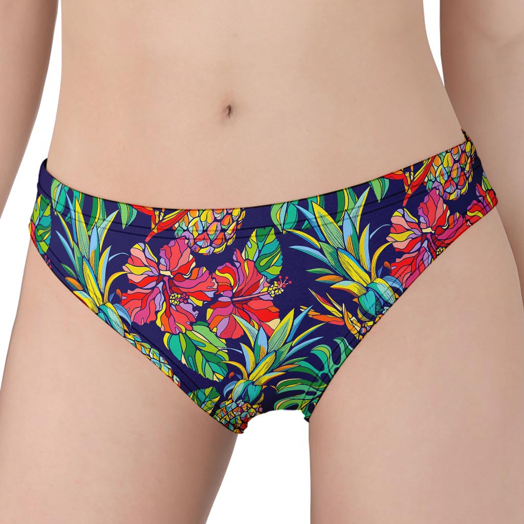 Colorful Aloha Pineapple Pattern Print Women's Panties