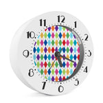 Colorful Argyle Pattern Print Alarm Clock