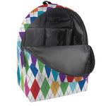 Colorful Argyle Pattern Print Backpack
