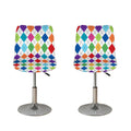 Colorful Argyle Pattern Print Bar Stool Covers