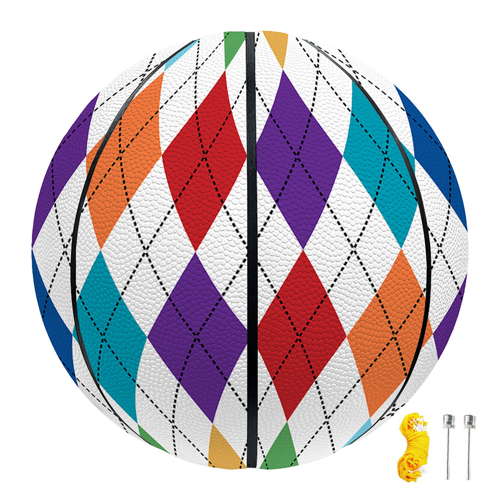 Colorful Argyle Pattern Print Basketball
