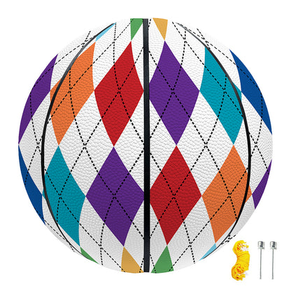 Colorful Argyle Pattern Print Basketball