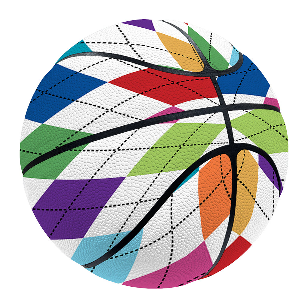 Colorful Argyle Pattern Print Basketball